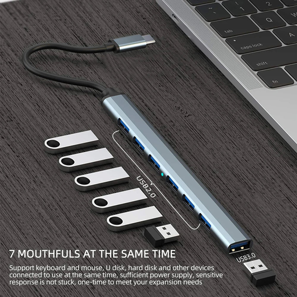 USB HUB - Multi Splitter USB A HUB 5Gbps For PC Computer