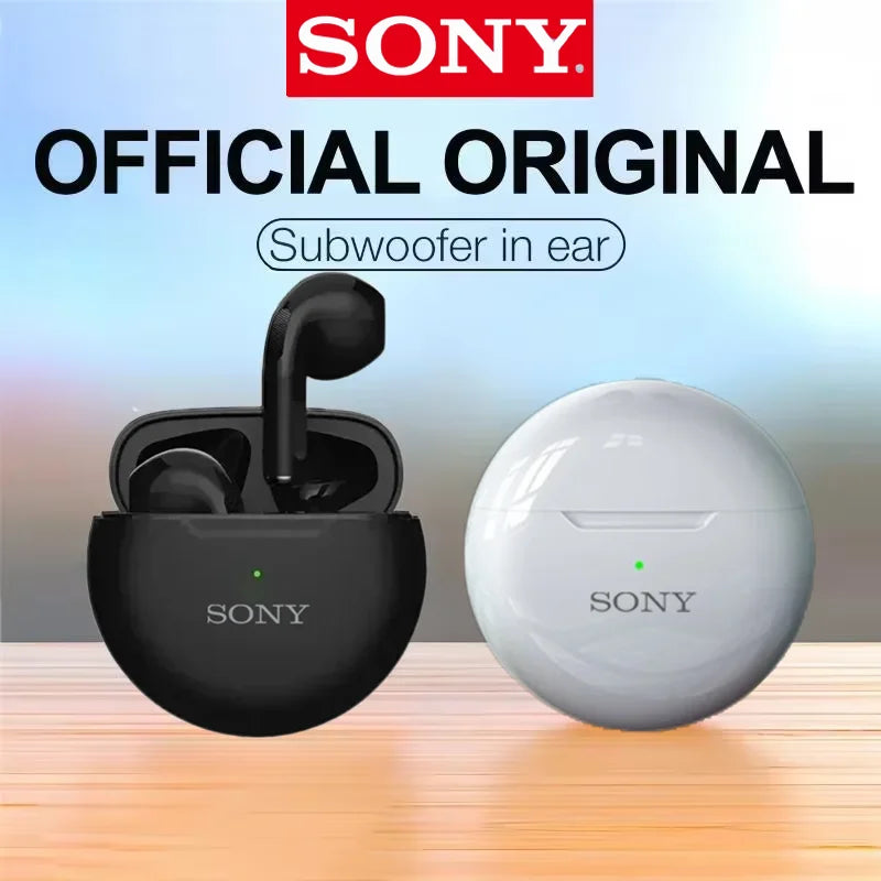 S ONY Pro6 TWS Bluetooth Earphone 9D Stereo Wireless Headphone In-Ear HiFi Earbud HandsFree Headset With Microphone For iOS