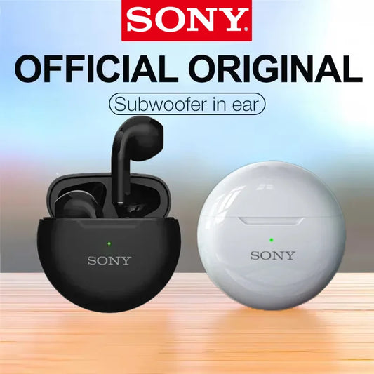 S ONY Pro6 TWS Bluetooth Earphone 9D Stereo Wireless Headphone In-Ear HiFi Earbud HandsFree Headset With Microphone For iOS