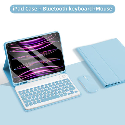 For iPad Keyboard Case For iPad 2024 iPad Air 11-in 13-in M2 Pro 11-in 13-in M4 Pro 11 12.9 10.2 9/8/7th 10.5 9.7 Air 3 2 Case
