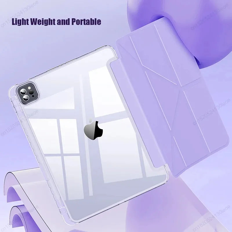 For iPad Air 5 Air 6 A16 11th M3 iPad Pro 11 12.9 13 10 Gen 10.5 10.2 9th 8th 6th 5th 9.7" Mini 7 6 Smart Case with Pen Holder