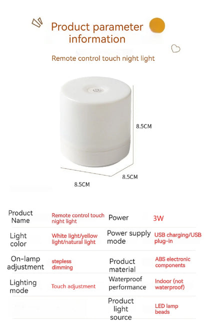 Touch LED Night Light with 3 Modes for Dimming
