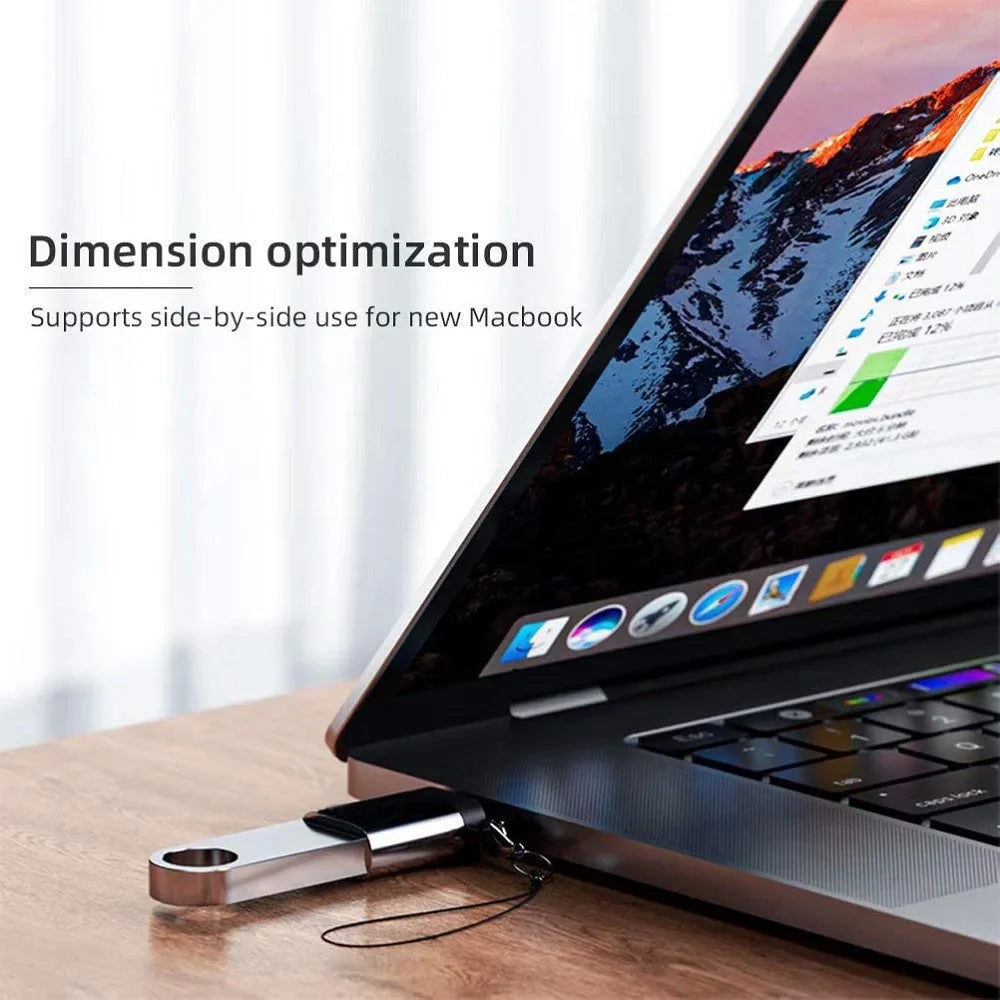 2PCS - USB 3.0 To Type C OTG Charger Adapter Connector and Type-C to USB Male