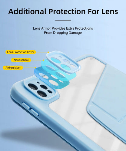 360° Rotation iPad Case for 2024 Air 11 13 M2 Pro 11 13 M4 Air 4 5 10.9  iPad 7/8/9/10th Generation Mini 6 Tablet Stand Cover
