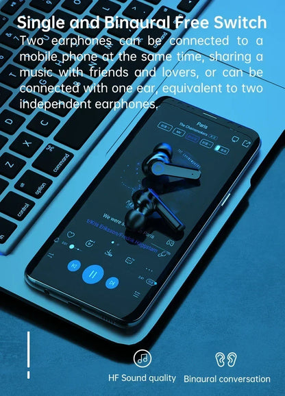 M19 headset TWS Earphone Intelligente Touch Control Wireless Bluetooth-compatible Headphones Waterproof LED Display With Mic