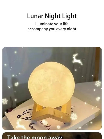 1 LED Moon Light Galaxy Lamp - Bedroom Decoration (Warm Light)