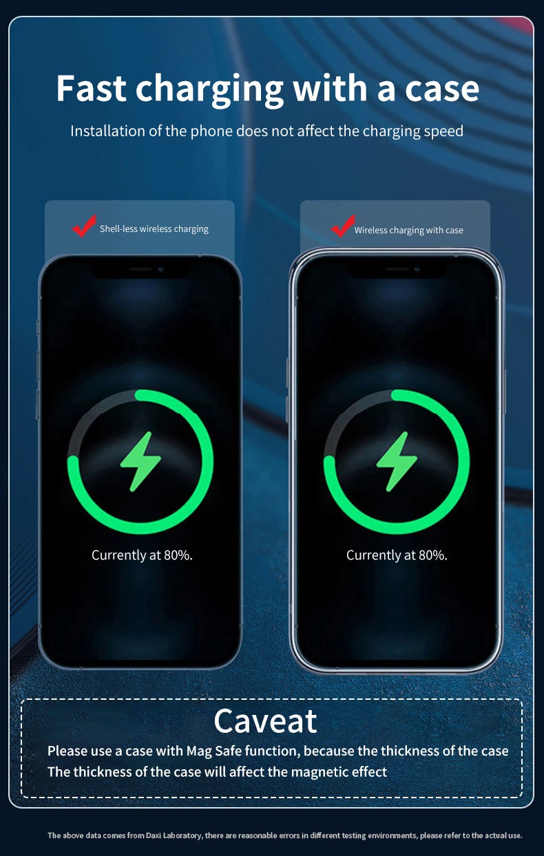 30W Magnetic Car Wireless Charger For iPhone