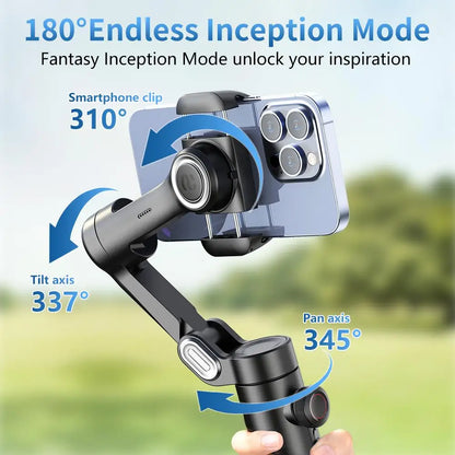 AOCHUAN 3-Axis Handheld Gimbal Stabilizer for Smartphone with Fill Light