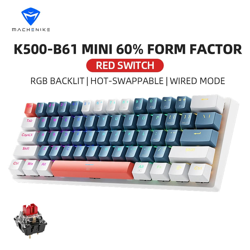 Machenike K500-B61 Mini Mechanical Keyboard