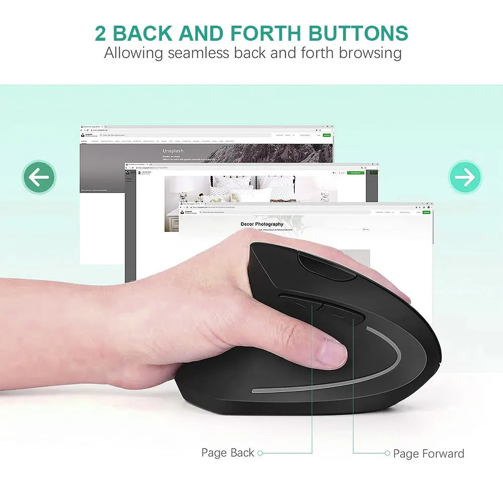 Ergonomic 2.4GHz Wireless Optical Vertical Mouse
