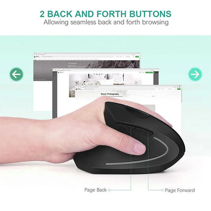 Ergonomic 2.4GHz Wireless Optical Vertical Mouse