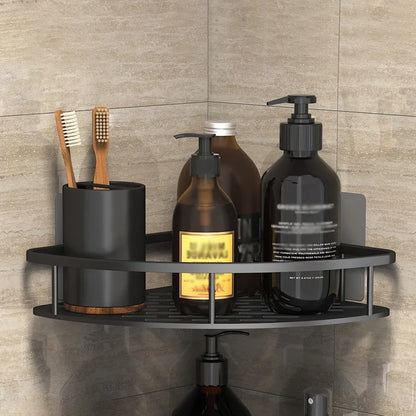 Bathroom Storage - No Drill - Wall Mount - Corner Shelf