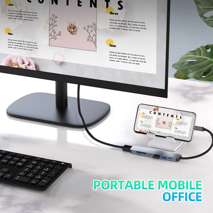 Kebidumei Multiport USB C Hub to 4K HDMI-compatible outputs