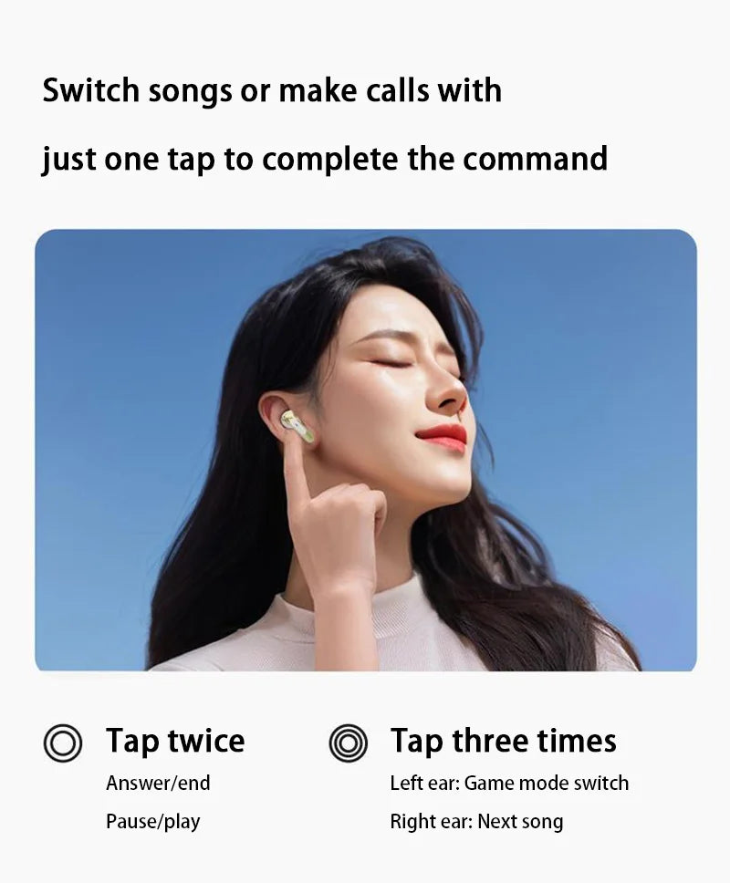 Original SOYNE Wireless Earbuds Bluetooth Earphones 5.3 TWS Headset Touch Control Sports Gaming Headphones with ENC Mic Noise