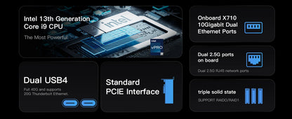 MINISFORUM Mini PC MS-01 Intel Core i9 Intel 13th Gen Window 11 Mini Computer DDR5 5200Mhz 10 Gigabit Ethernet WIFI 6E Mini PC