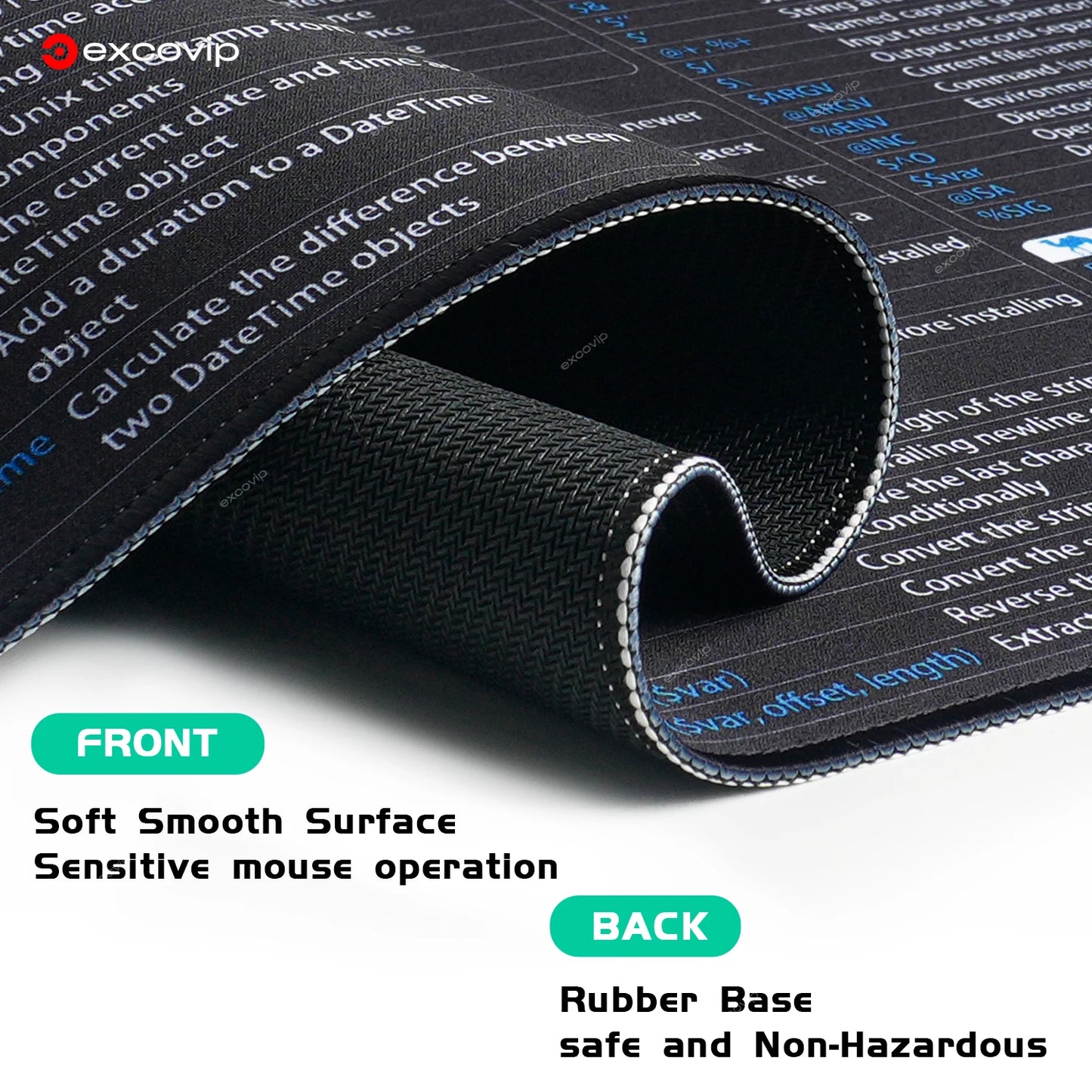 EXCO Perl Programming Mouse Pad Large for System Administration Web Development Engineer Shortcuts Mousepad Computer Desk Mat