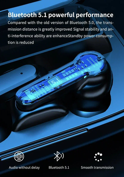M19 headset TWS Earphone Intelligente Touch Control Wireless Bluetooth-compatible Headphones Waterproof LED Display With Mic