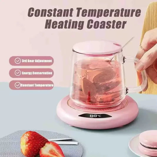Thermostat Coaster USB Home Heating Coaster 3-speed Adjustment Heating 55 Degrees Constant Temperature