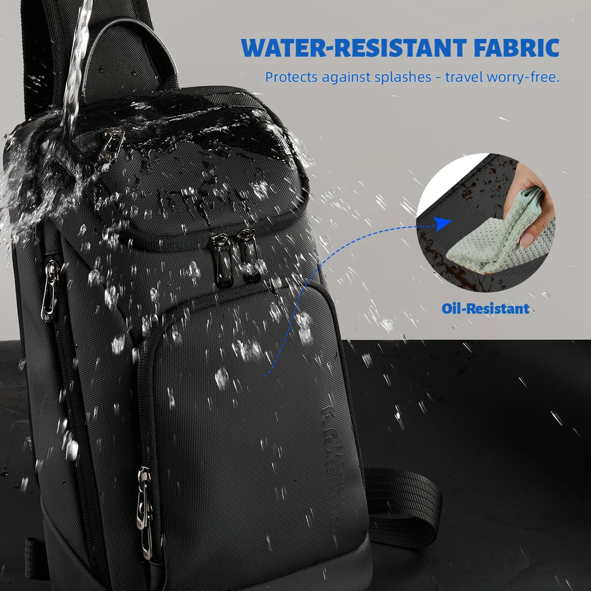 HK Business Crossbody Bag For Men Portable Shoulder Messenger Bags Male Waterproof Travel Short Trip Chest Bag For 11 Inch iPad