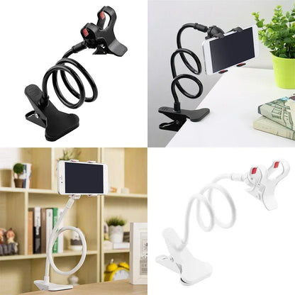 70cm 360° Spiral Rotate Clip Mobile Phone Holder Stand Portable Lazy Bed Desktop Bracket phone Desk Bed Mount Stand Base Support