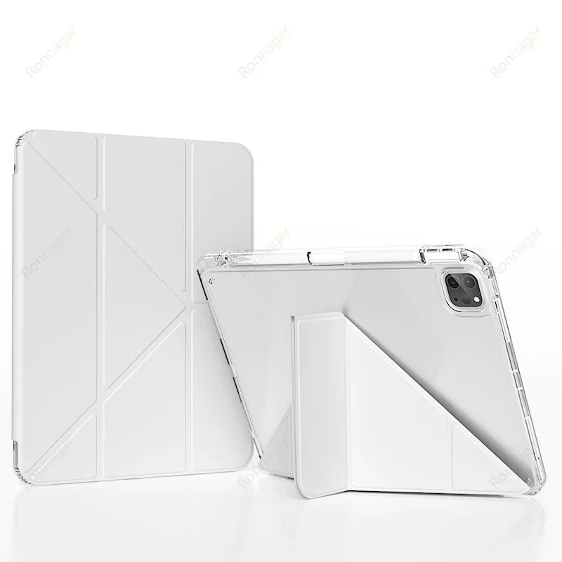 Y-Fold Case For 2025 A16 11th iPad Air 11 M3 M2 2024 iPad 10th Gen 10.2 7 8th 9th Pro11 M4 Air4 5 10.9 Air13 M2 M3 Pencil Holder