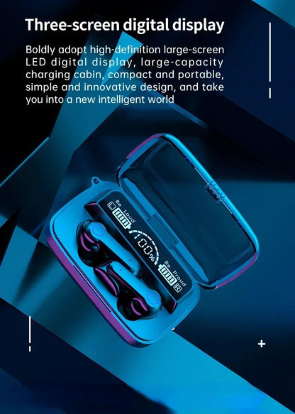 M19 headset TWS Earphone Intelligente Touch Control Wireless Bluetooth-compatible Headphones Waterproof LED Display With Mic