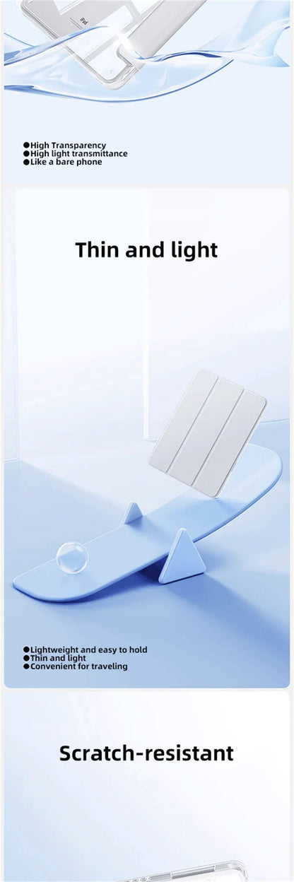With Pencil Holder Case For IPad Pro 11 IPad 10th Generation IPad 10.2 8th 9th A16 Cover  Air6 5 4 10.9 Pro 12.9 13 2025 M3 M2