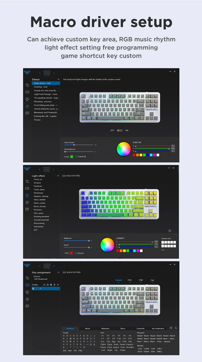 AULA F87 Pro - Wireless Mechanical Keyboard - Silent Keys