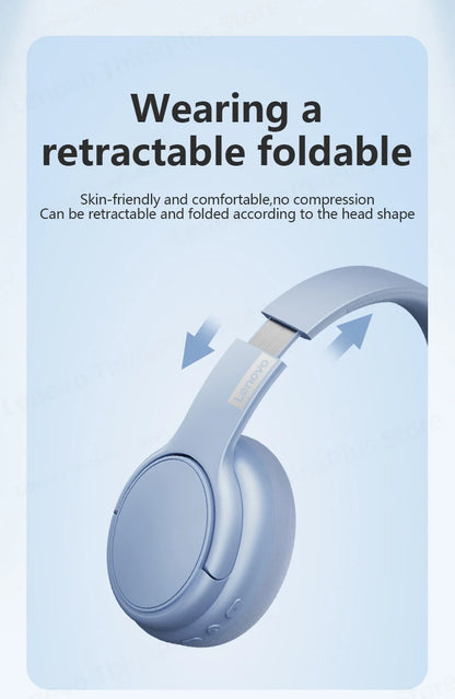Original Lenovo 5.3 Wireless Bluetooth Headset TH20 Gaming Dual Mode Foldable Sport Headphone HIFI Sound Music Earphone 2023 New