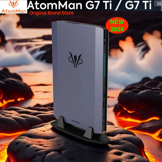 New AtomMan Gaming Mini PC G7 Ti Intel Core i9-14900HX +RTX 4070 DDR5 Minisforum AI Graphics Gaming Mini PC