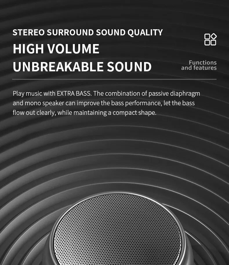 Wireless Speaker Bluetooth Portable Outdoor Sports Audio Stereo Support Mobile Phone Subwoofer MINI Portable Speaker