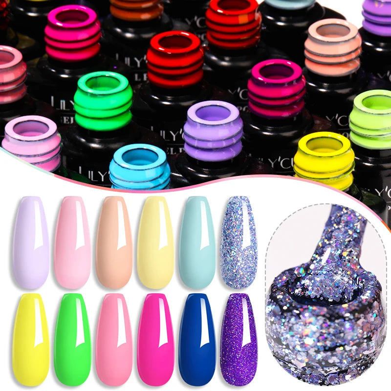 LILYCUTE 129 Colors Nail Gel Polish