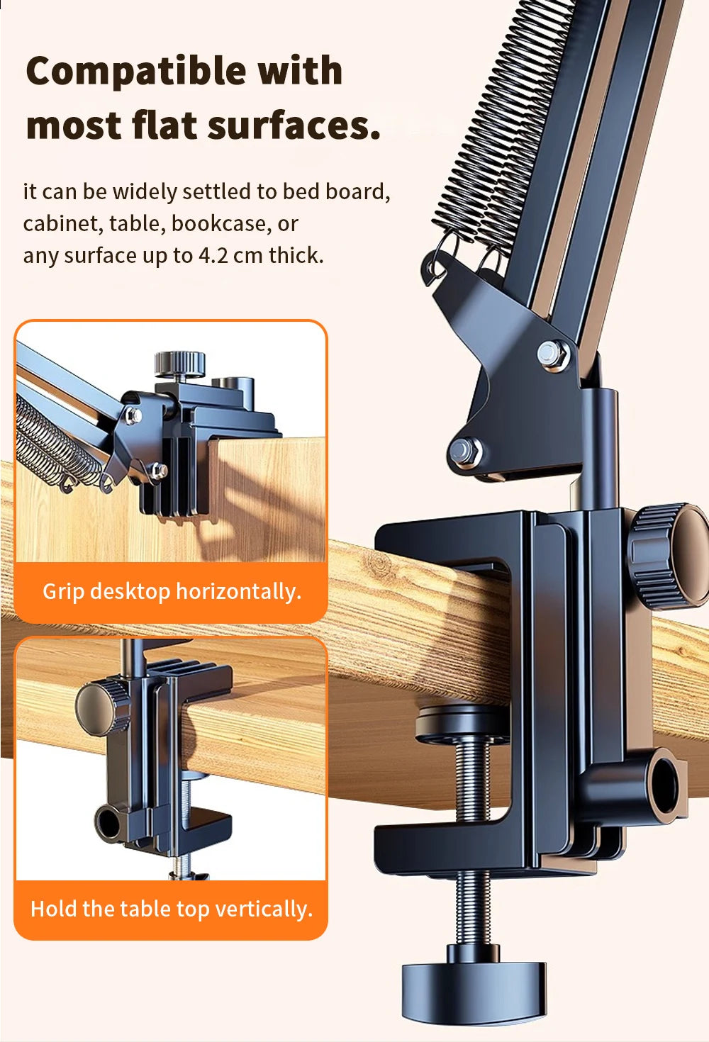 Adjustable Metal Arm Tablet Mount