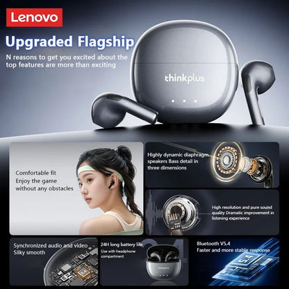 Original Lenovo LP2 Pro TWS Bluetooth Earphones Gaming Headset Sports Music Earbud Noise Cancellation HD Call Wireless Headphone