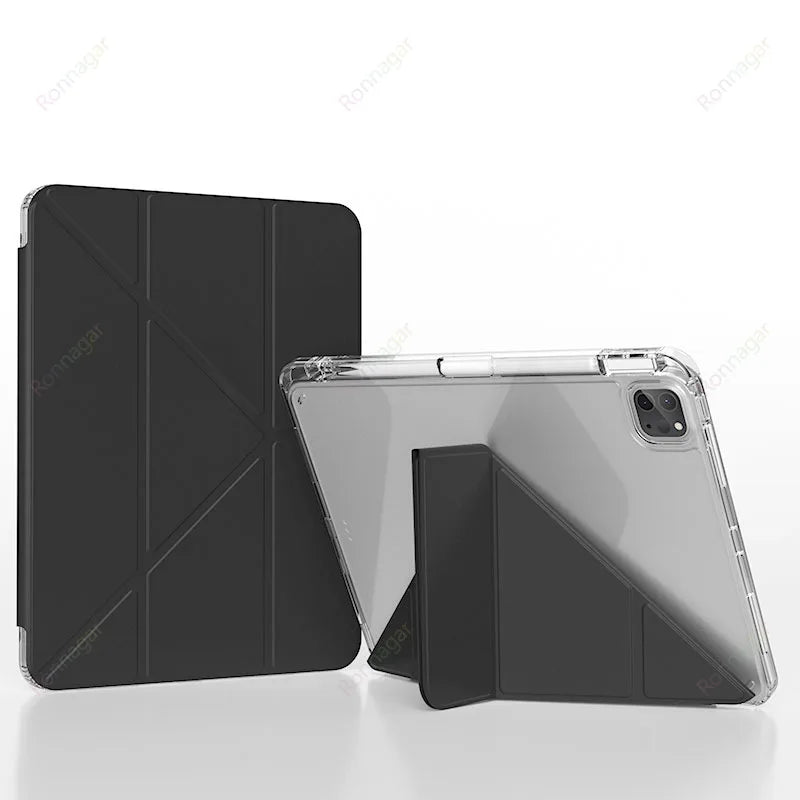 Y-Fold Case For 2025 A16 11th iPad Air 11 M3 M2 2024 iPad 10th Gen 10.2 7 8th 9th Pro11 M4 Air4 5 10.9 Air13 M2 M3 Pencil Holder