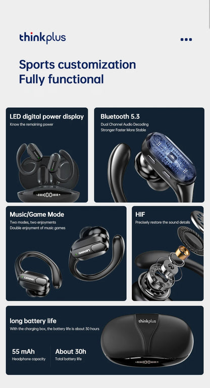 Original Lenovo XT80 Sports Wireless Earphones with Mics