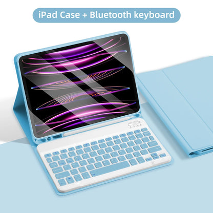 For iPad Keyboard Case For iPad 2024 iPad Air 11-in 13-in M2 Pro 11-in 13-in M4 Pro 11 12.9 10.2 9/8/7th 10.5 9.7 Air 3 2 Case