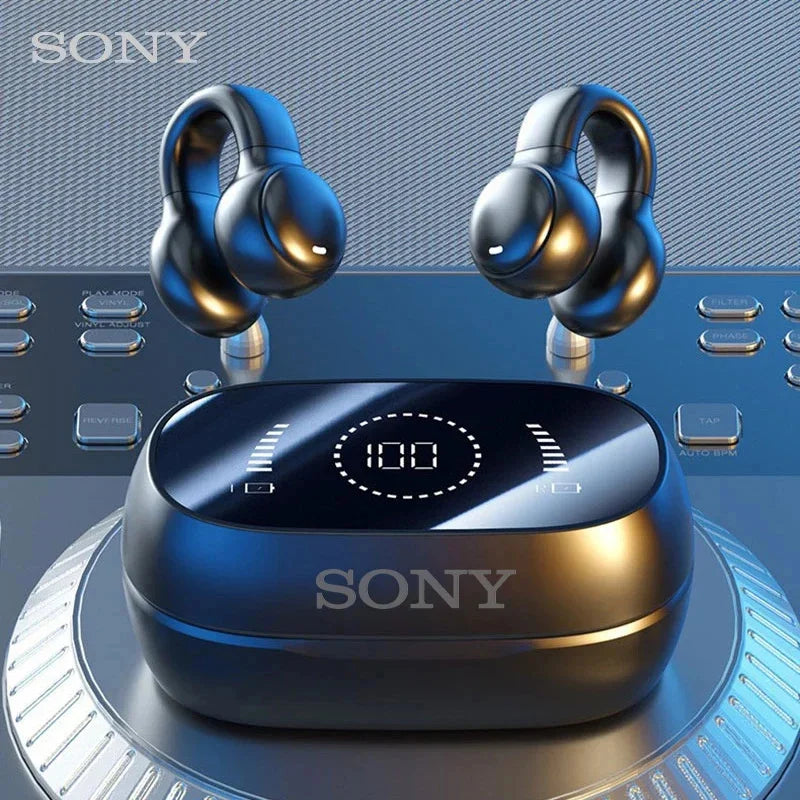 Sony Bone Conduction Wireless Earbuds - Bluetooth Headset with Noise Reduction Mic Sport Charging Earphones