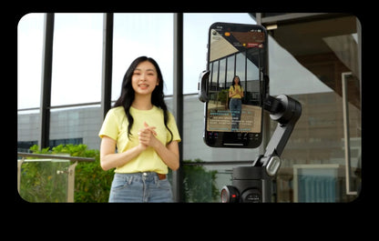AOCHUAN 3-Axis Handheld Gimbal Stabilizer for Smartphone with Fill Light