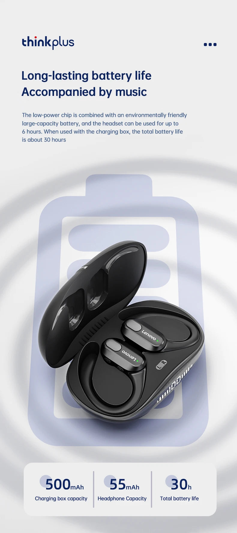 Original Lenovo XT80 Sports Wireless Earphones with Mics