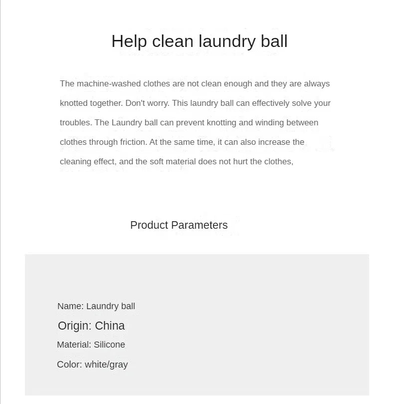 Reusable Silicone Hair Catcher Laundry Ball