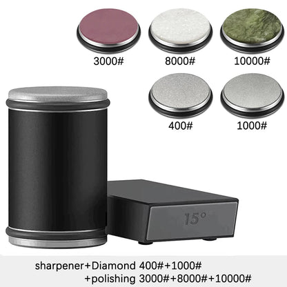 Rolling Knife Sharpener Magnetic Knife Holder Diamond Sharpening Stone Kit