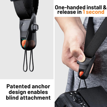 PGYTECH Camera Strap Master, Leather Dual Shoulder Harness for 3 Cameras, Adjustable Camera Harness for Professional Photographe