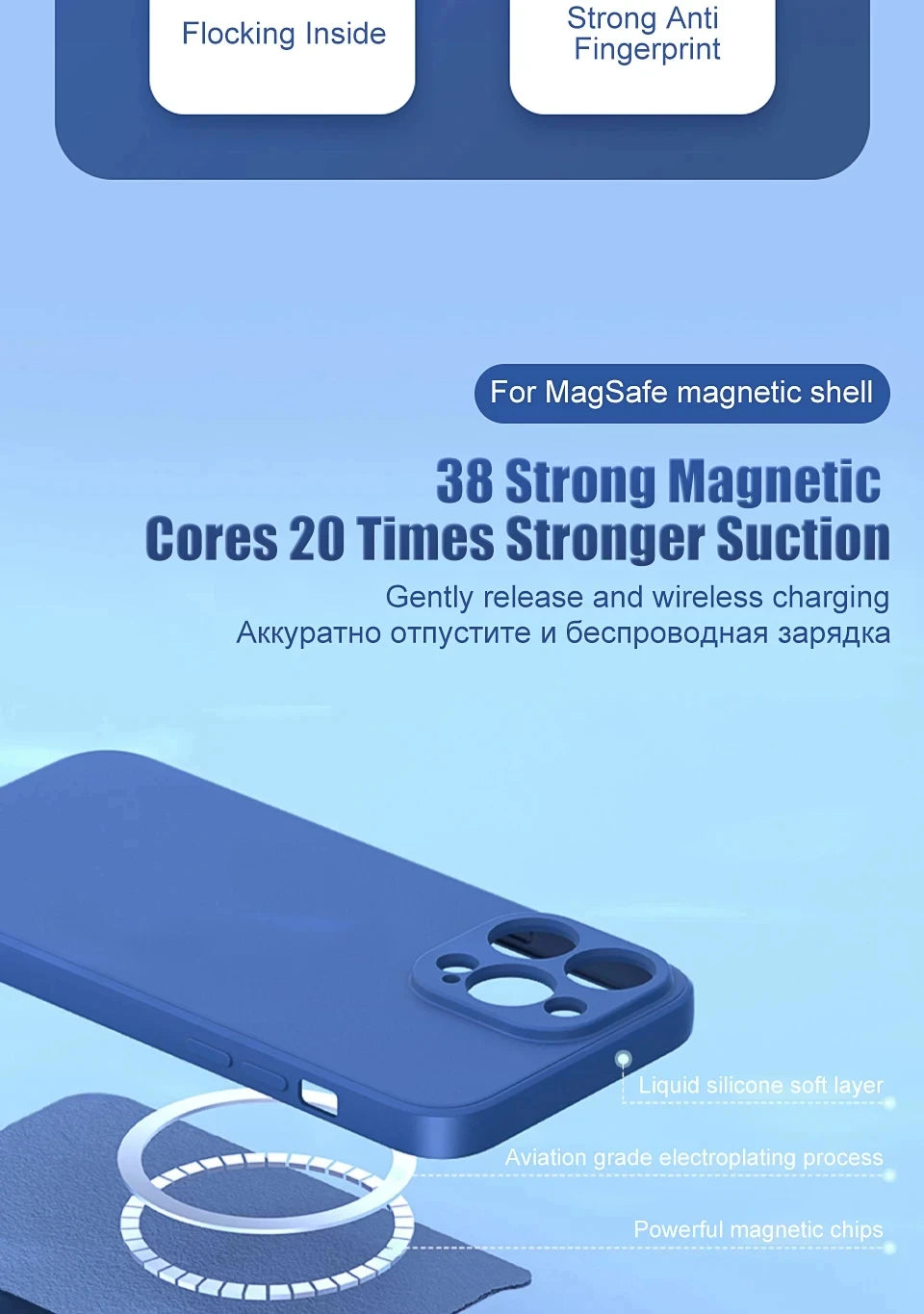 Original Wireless Charging For Magsafe Liquid Silicone Bumper Case For iPhone