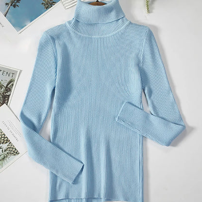 Women Fall Turtleneck Sweater Knitted Soft Pullovers Cashmere Jumpers Basic Soft Sweaters For Women 2025 Autumn Winter