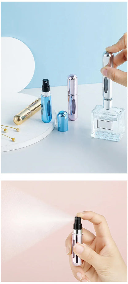 5/8ml Spray Perfume Refillable Bottle Liquid Spray Bottling Dispenser Bottom Charge Portable Travel Cosmetic Sub-Bottle