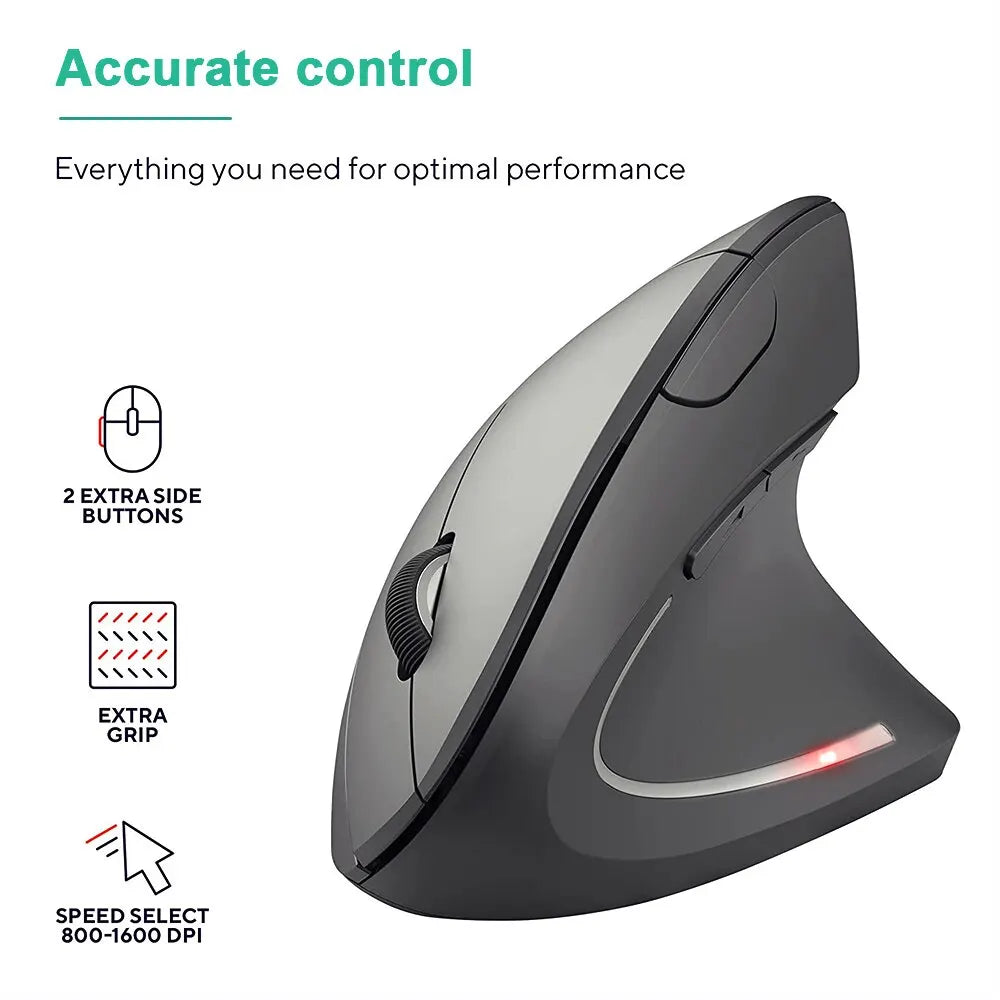 Ergonomic 2.4GHz Wireless Optical Vertical Mouse
