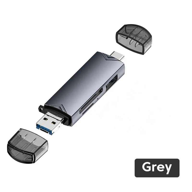 6 in 1 Otg Type C and USB 3.0 Card Reader