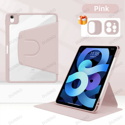 360° Rotation iPad Case for 2024 Air 11 13 M2 Pro 11 13 M4 Air 4 5 10.9  iPad 7/8/9/10th Generation Mini 6 Tablet Stand Cover