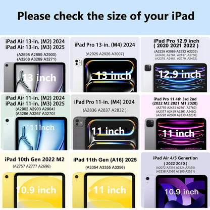 For iPad 11th Gen Case A16 Funda iPad Pro 11 13 M4 2025 M2 M3 iPad Air 13 11 Air 5 4 iPad 10th 9th 8 7 Mini A17 Pro 12.9 Cover